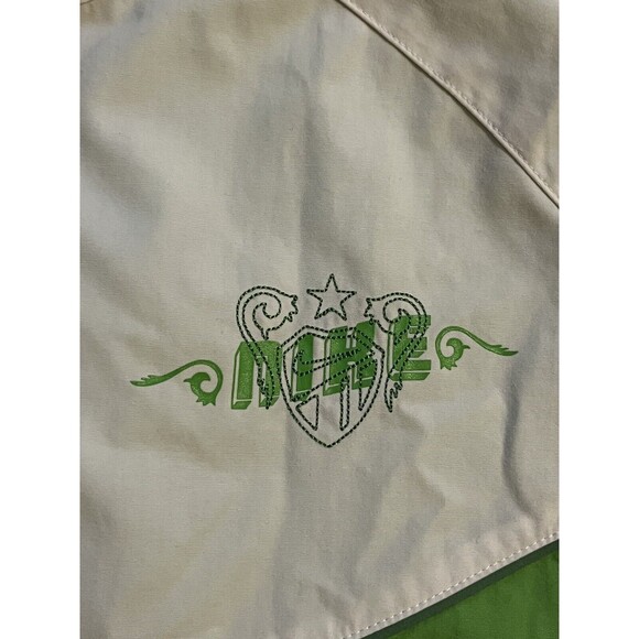 Vintage Nike Jacket Adult 2XL Green Full Zip Swoosh Logo Mock Neck Retro Women’s - Picture 2 of 11